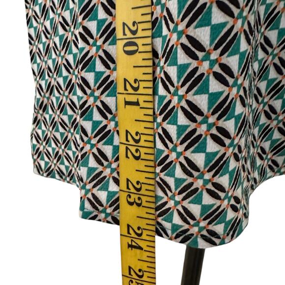 Maison d'Amelie Paris Multicolor V-Neck Tie Neck Sleeveless Blouse Size XS NWOT - Picture 4 of 9